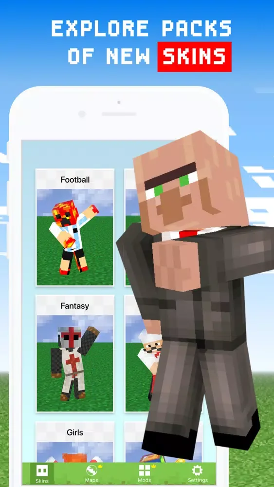 Skins Mods Maps for Minecraft! স্ক্রিনশট