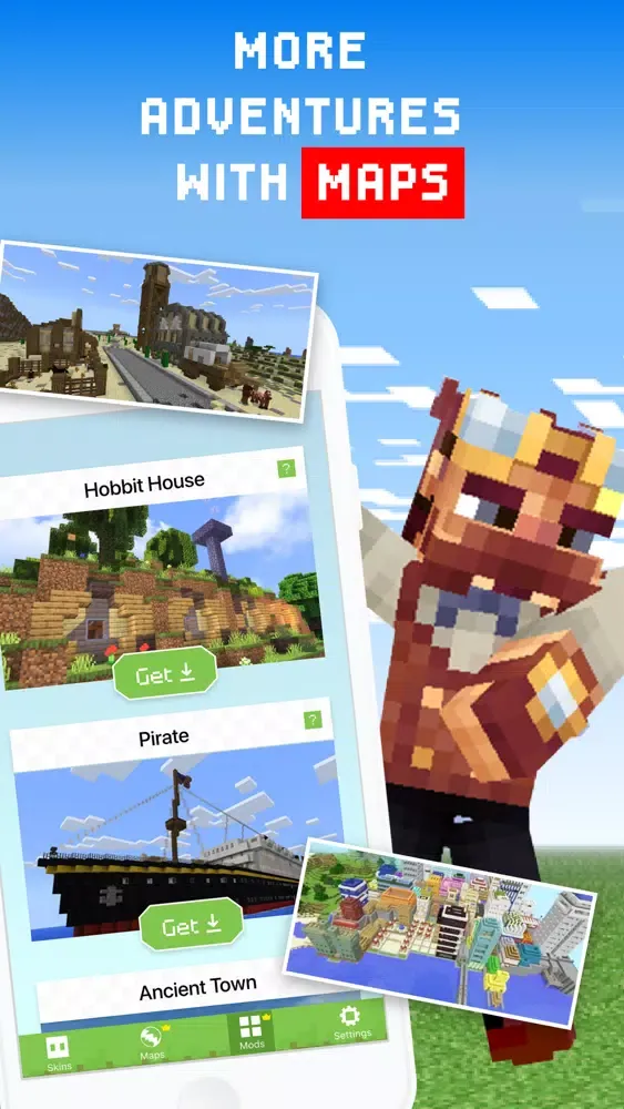 Skins Mods Maps for Minecraft! স্ক্রিনশট