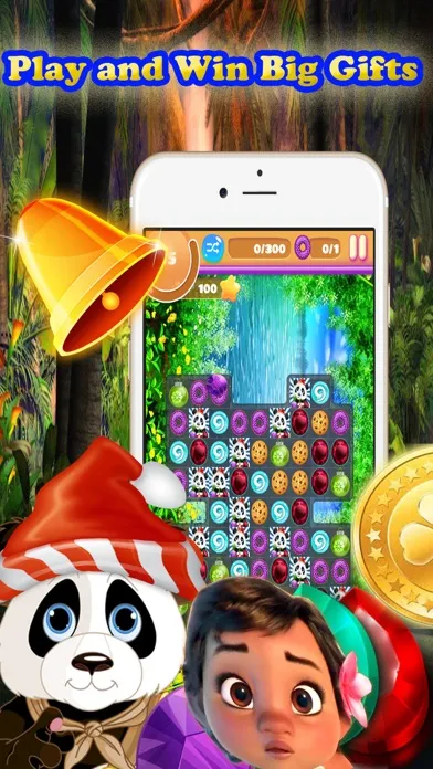 Cute Panda Jungle Match Puzzle Game For Christmas স্ক্রিনশট