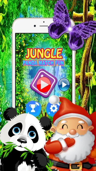 Cute Panda Jungle Match Puzzle Game For Christmas স্ক্রিনশট