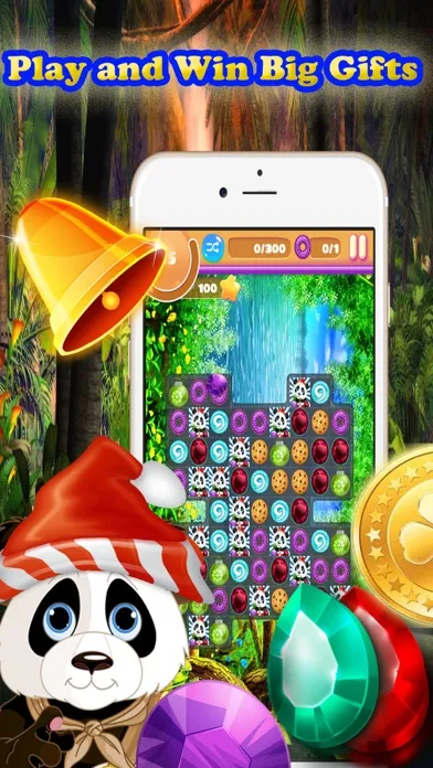 Cute Panda Jungle Match Puzzle Game For Christmas স্ক্রিনশট