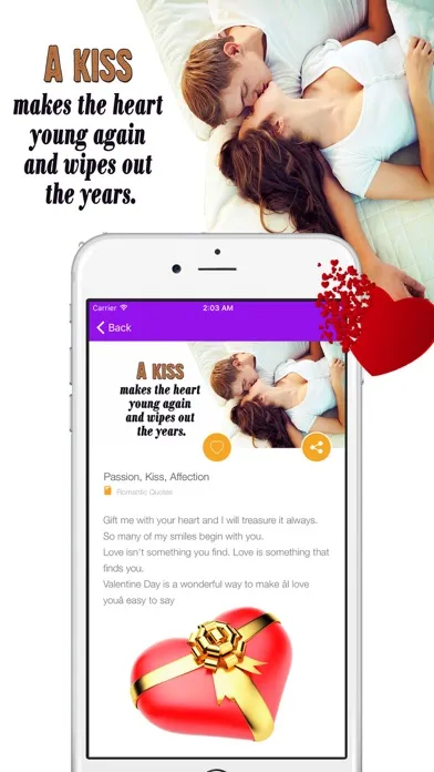 Capturas de tela do Love Quotes Romantic Sayings Greeting and Wishes