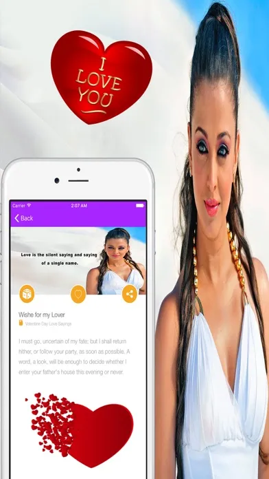 Capturas de tela do Love Quotes Romantic Sayings Greeting and Wishes