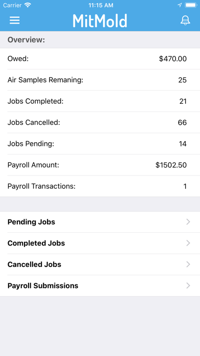 Captures d'écran de MI&T Inspector App