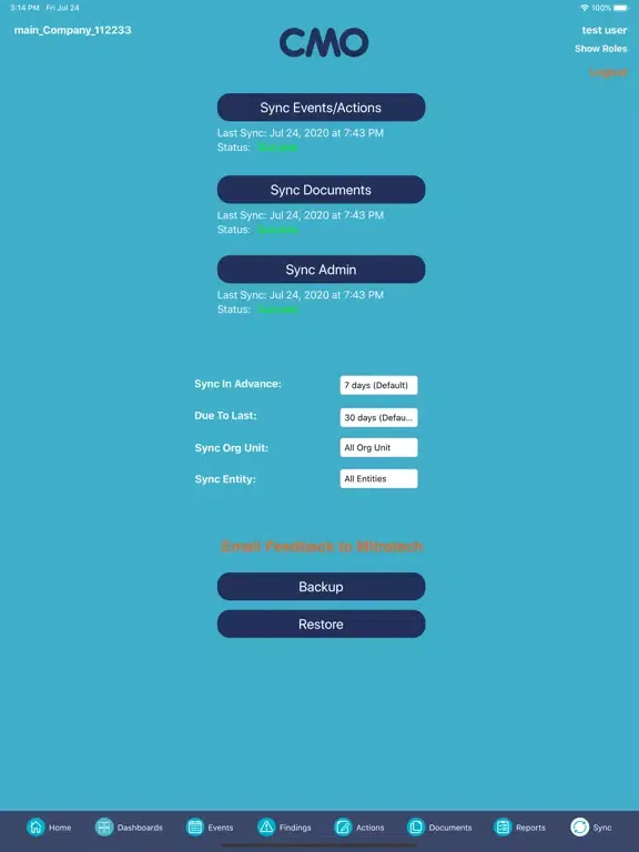 CMO Compliance V18 iPad  स्क्रीनशॉट
