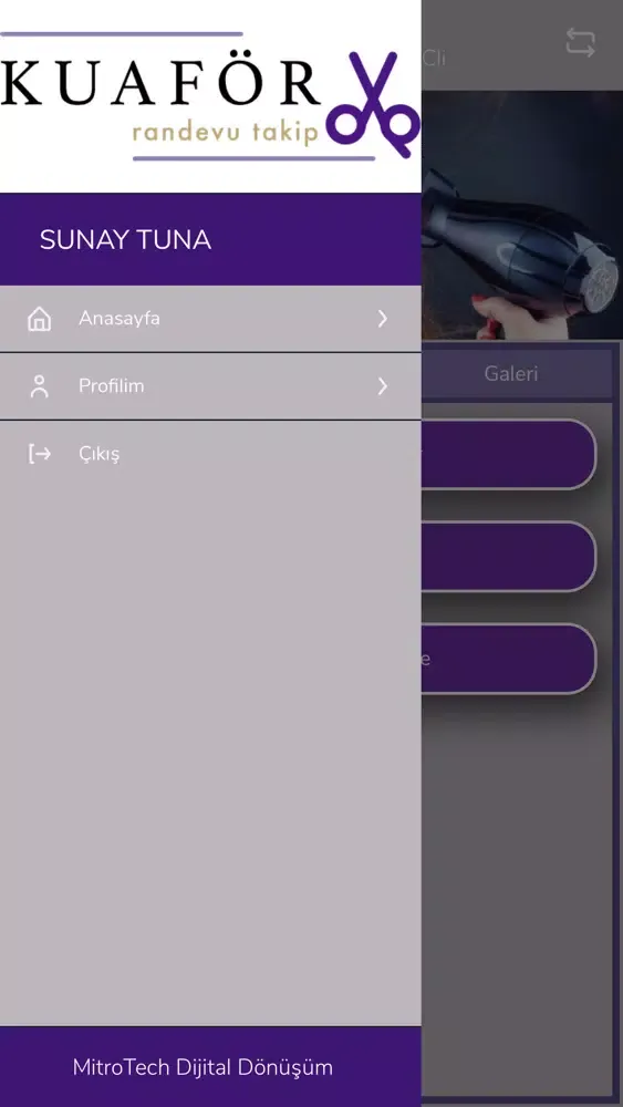 Kuafor Randevu Takip - CLI Screenshots