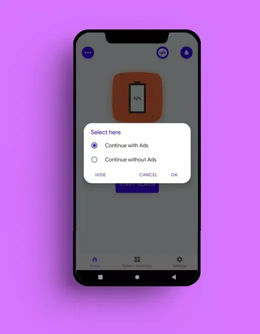 Full Battery Alarm Screenshots