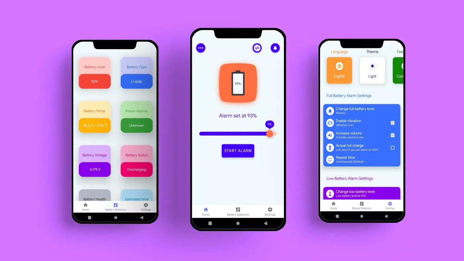 Full Battery Alarm Screenshots