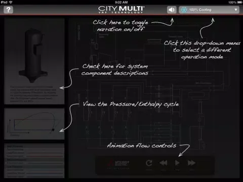 Mitsubishi Electric Flow iPad  Screenshots