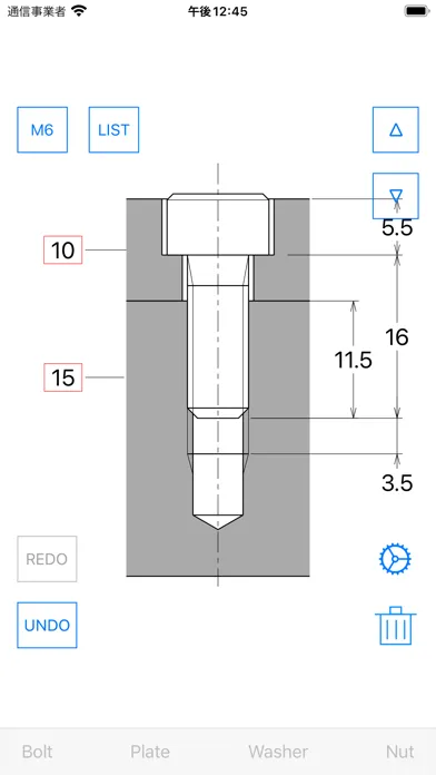 Zrzuty ekranu Bolt Length - (Nominal Length)