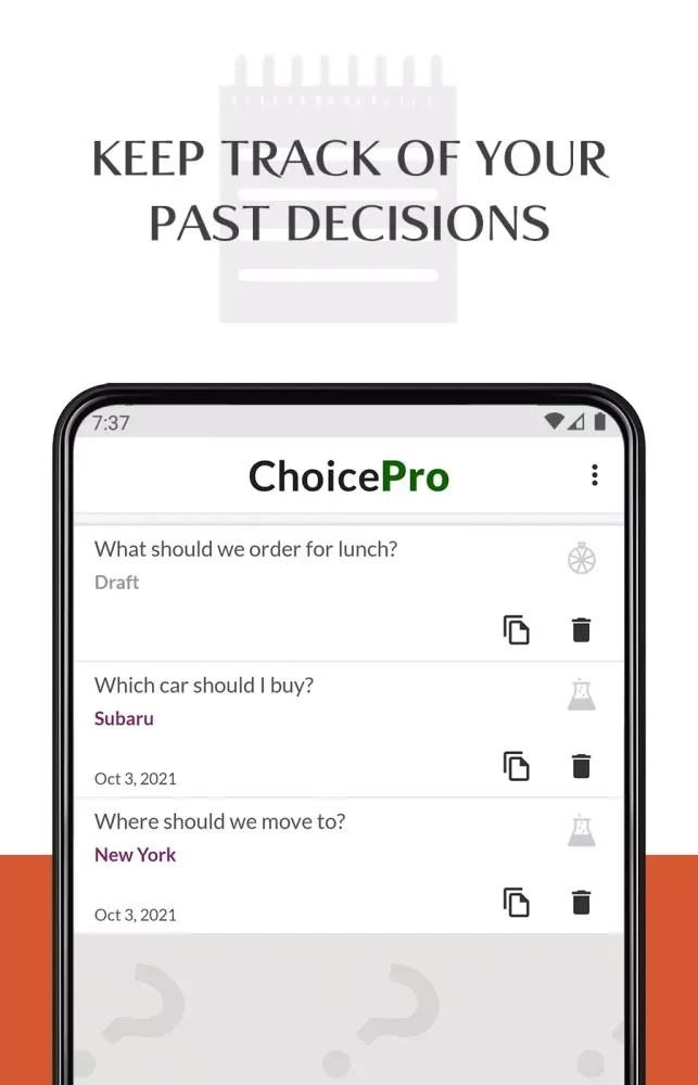 Choice Pro - Decision Maker Screenshots