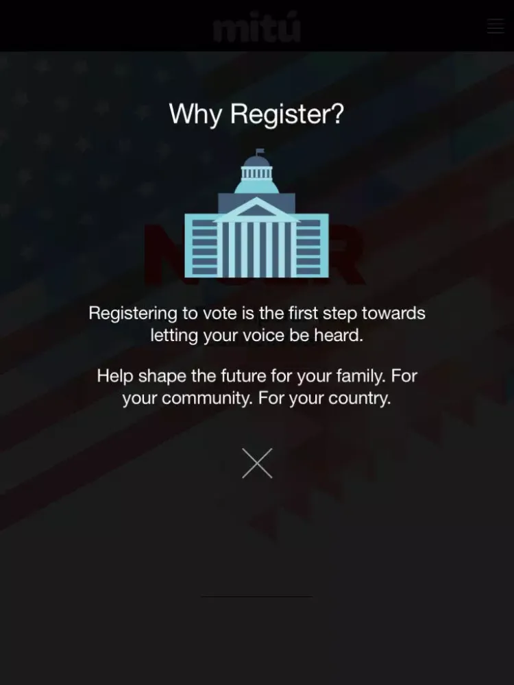 Ảnh chụp màn hình của Latinos Vote iPad 