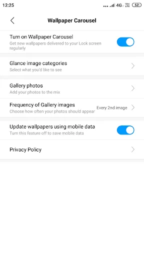 ภาพหน้าจอของ Mi Wallpaper Carousel