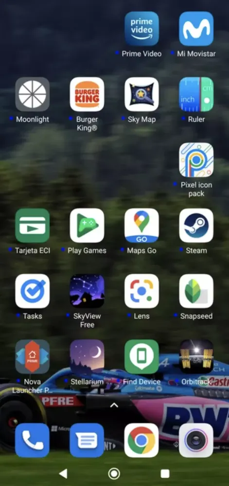 Ảnh chụp màn hình của System launcher