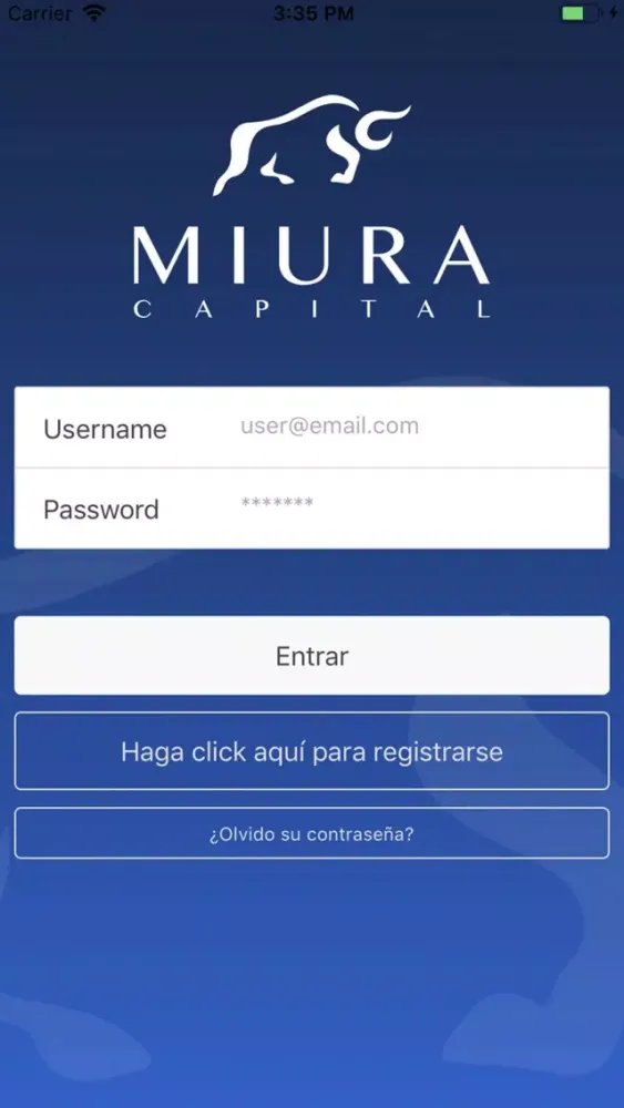 Capturas de pantalla de Miura Capital App
