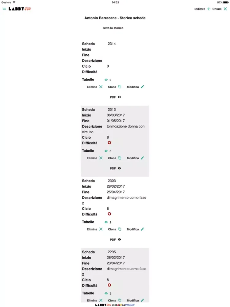 GeG PT LabbyGym iPad  Screenshots
