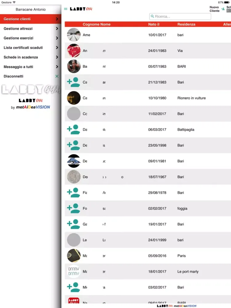 Ảnh chụp màn hình của Stark PT LabbyGym iPad 