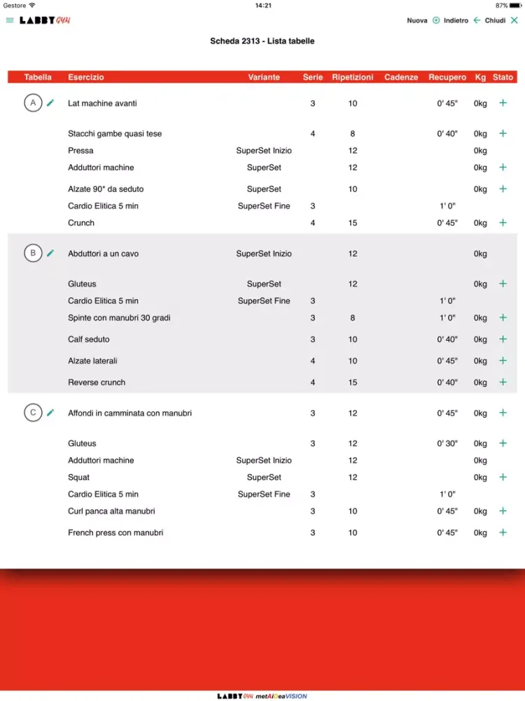 Ảnh chụp màn hình của Stark PT LabbyGym iPad 