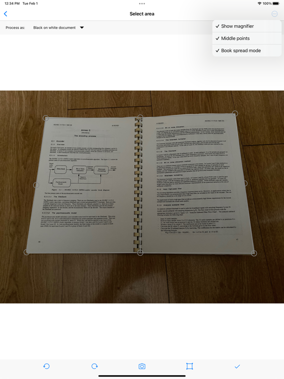 Tangkapan layar MDScan + OCR iPad 
