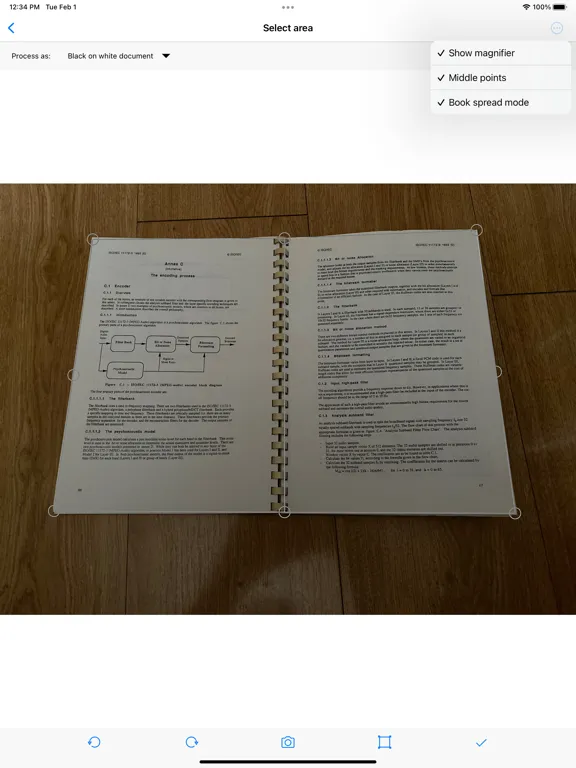 Tangkapan skrin MDScan + OCR iPad 