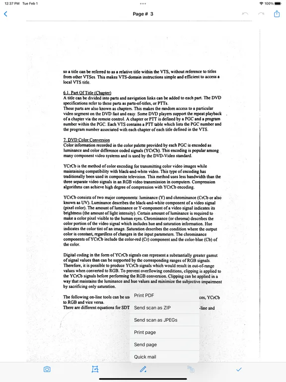Tangkapan skrin MDScan + OCR iPad 