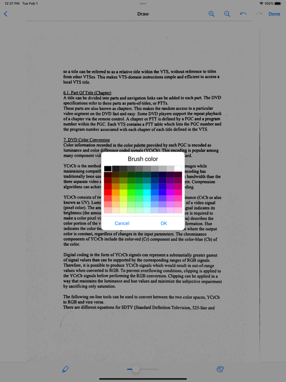 Tangkapan layar MDScan + OCR iPad 