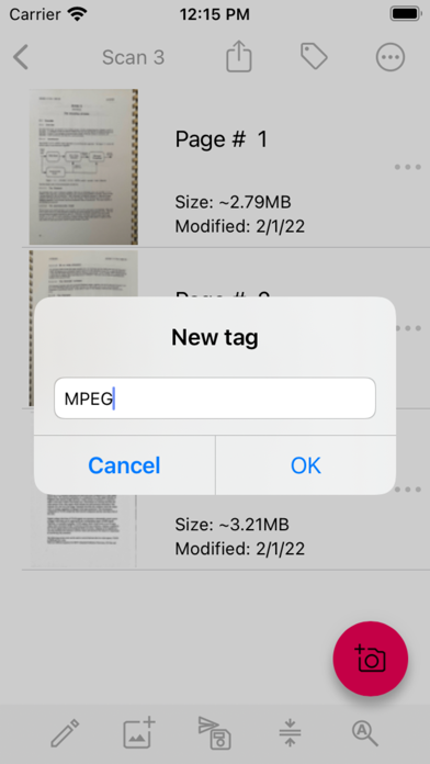 Tangkapan layar MDScan + OCR