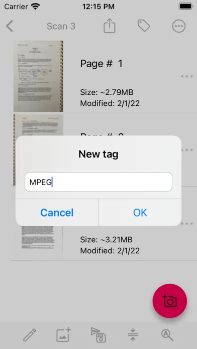 Tangkapan skrin MDScan + OCR