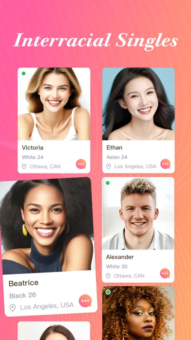 Tangkapan layar Interracial Match, Date: Mixed
