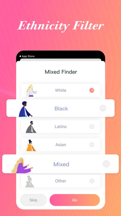 Tangkapan layar Interracial Match, Date: Mixed
