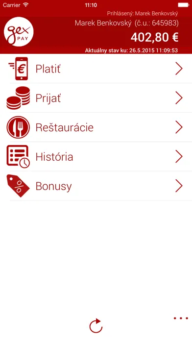 Tangkapan layar Gexpay - Digital mobile wallet