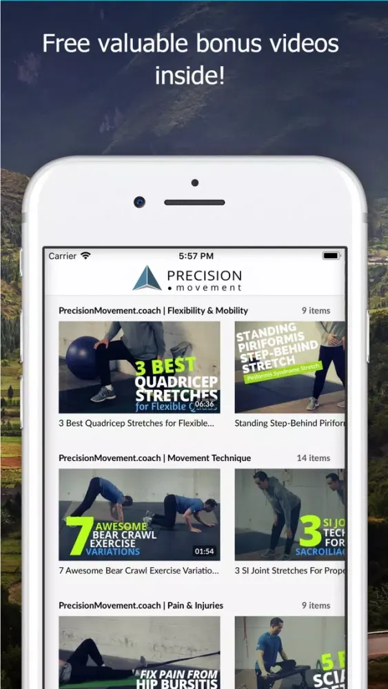 Zrzuty ekranu Precision Movement Coach