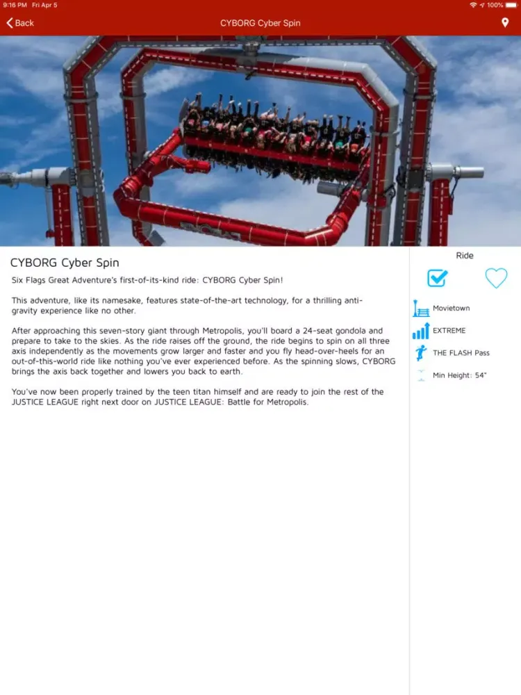 Offline Guide: Six Flags iPad  Screenshots