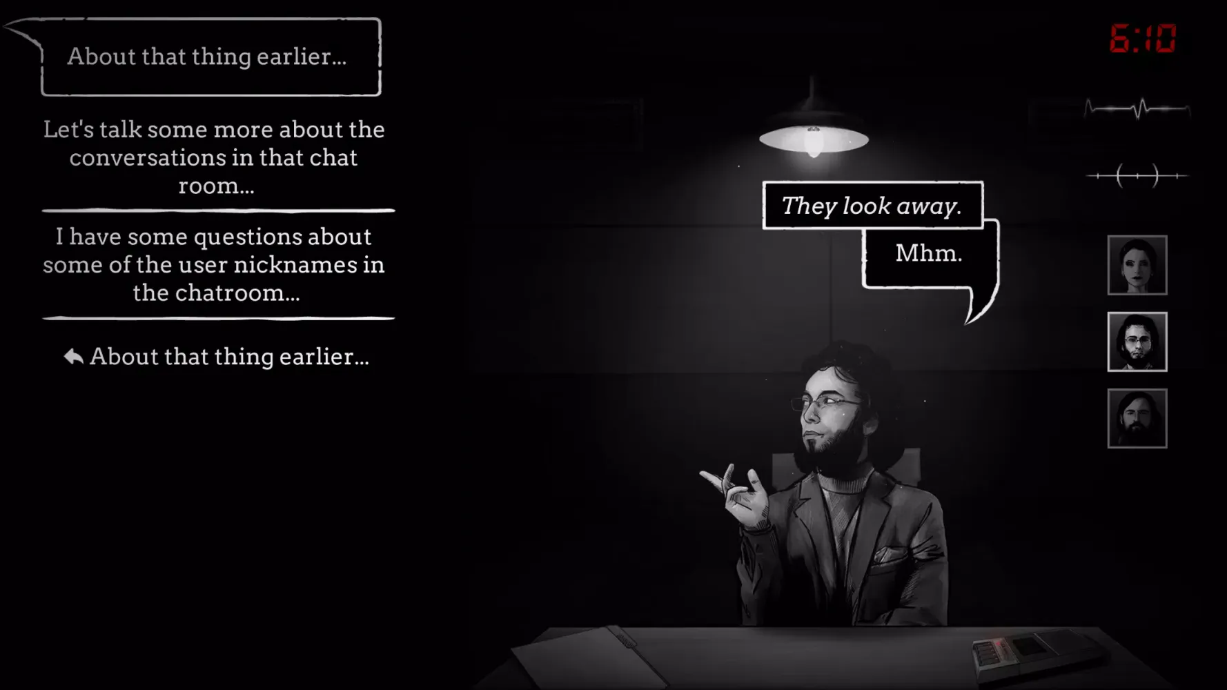Screenshot di Interrogation