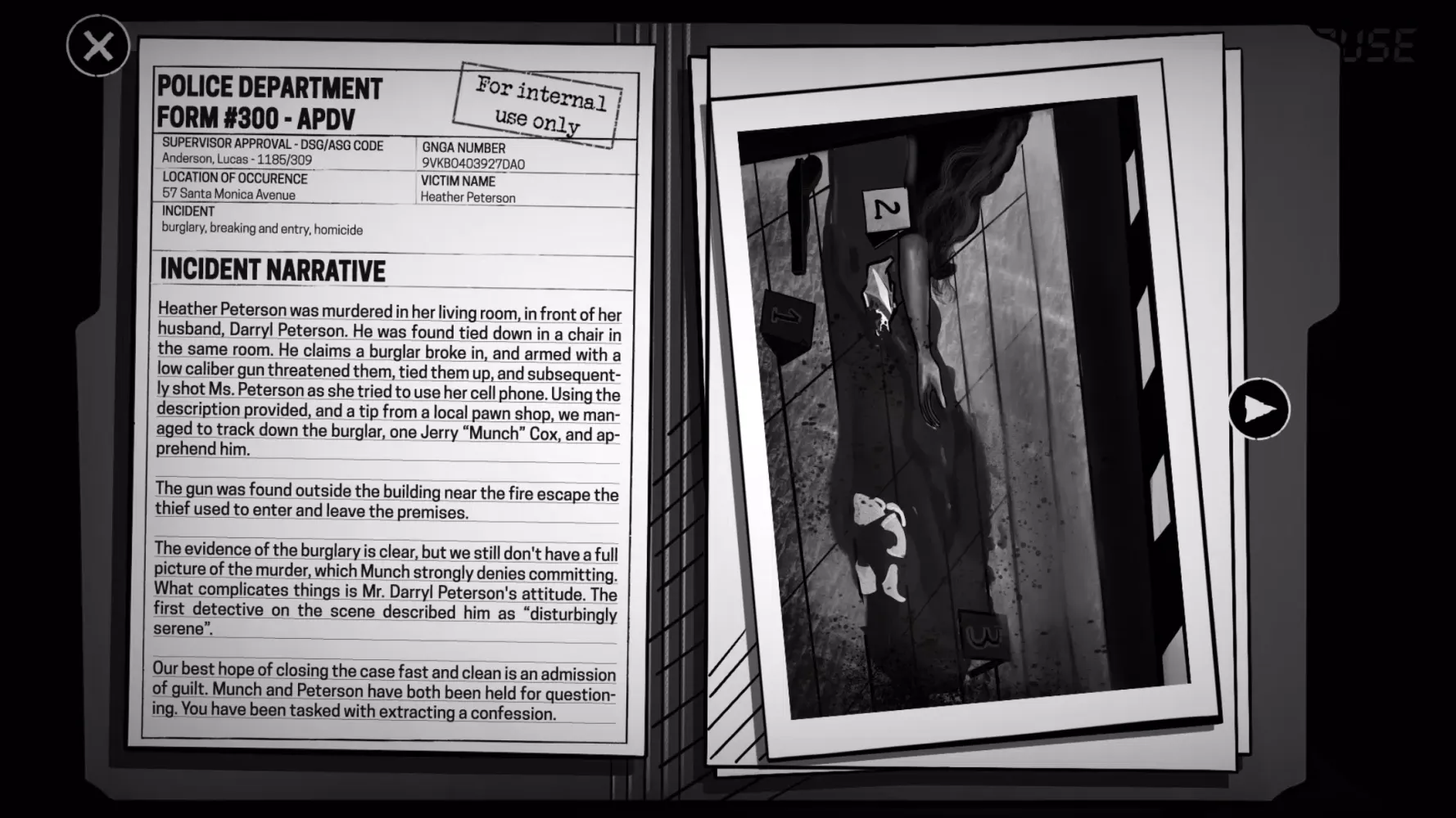 Screenshot di Interrogation