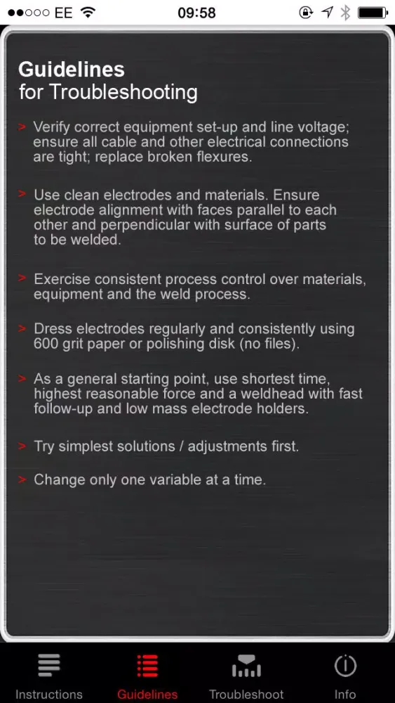 Resistance Spot Welding Troubleshooting应用截图