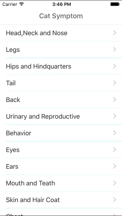 Capturas de pantalla de Cat Symptom Checker