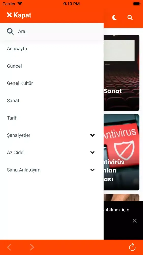 Captures d'écran de Mizah,Sanat&Edebiyat Haberleri