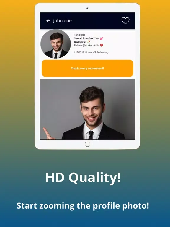 ภาพหน้าจอของ Zooom: Big Profile Photo iPad 