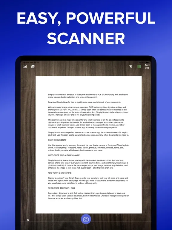 Capturas de tela do Simply Scan Scanner PDF Editor iPad 