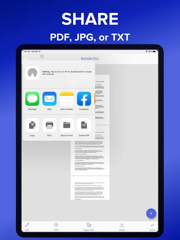 Capturas de tela do Simply Scan Scanner PDF Editor iPad 