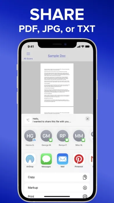 Capturas de tela do Simply Scan Scanner PDF Editor