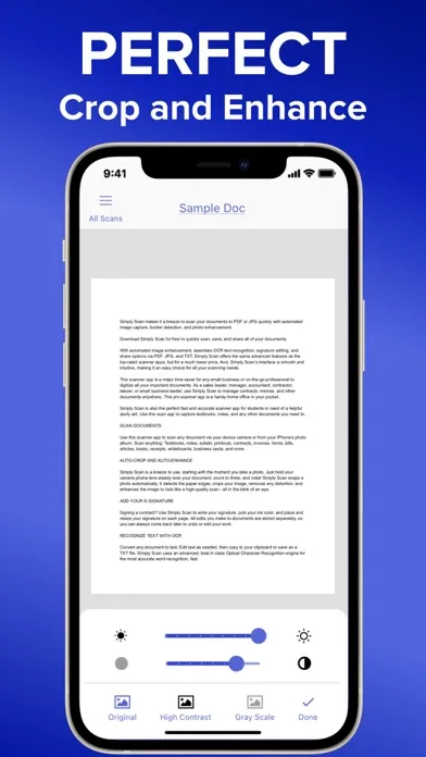 Capturas de tela do Simply Scan Scanner PDF Editor
