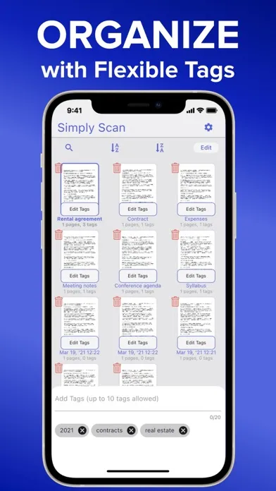 Capturas de tela do Simply Scan Scanner PDF Editor
