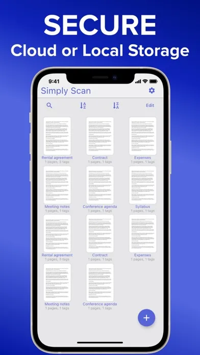 Capturas de tela do Simply Scan Scanner PDF Editor
