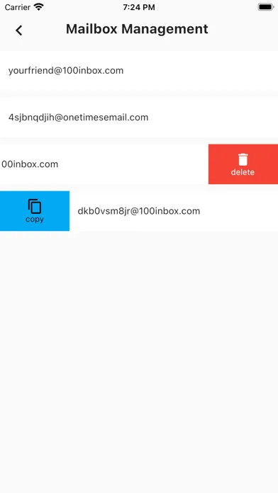 Zrzuty ekranu One Times Email