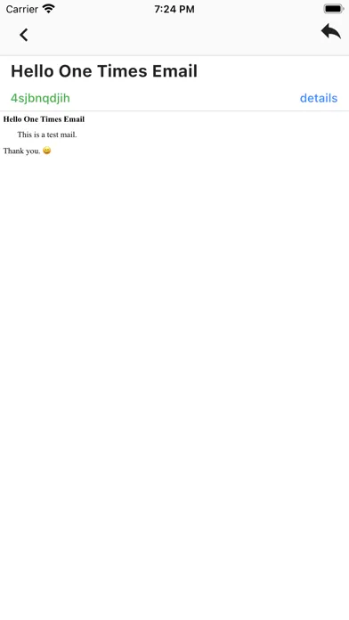 Zrzuty ekranu One Times Email