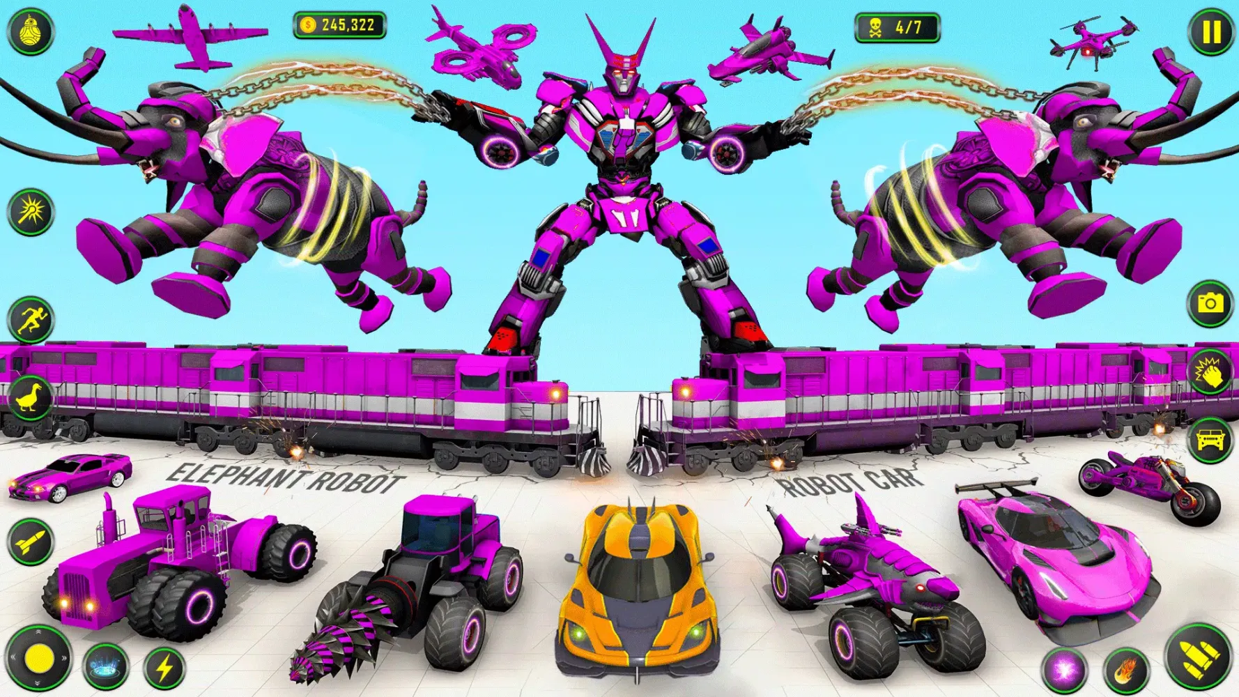 Elephant Robot Car: Robot Game应用截图