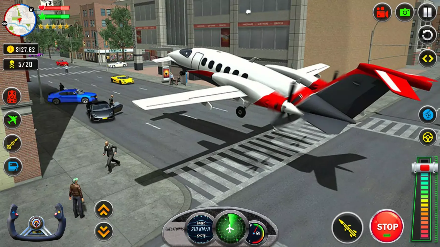 ภาพหน้าจอของ Vegas Crime Airplane Transport