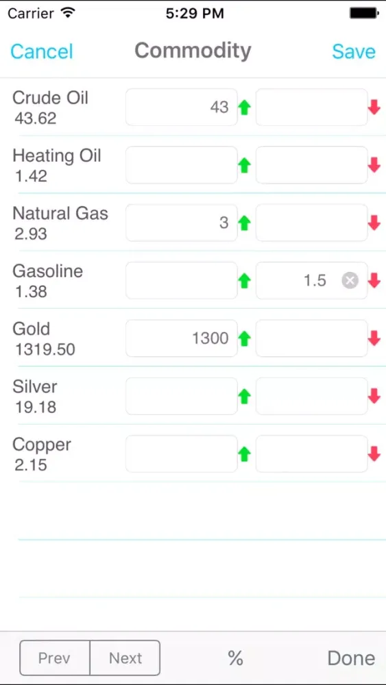 Commodity Price Alert应用截图